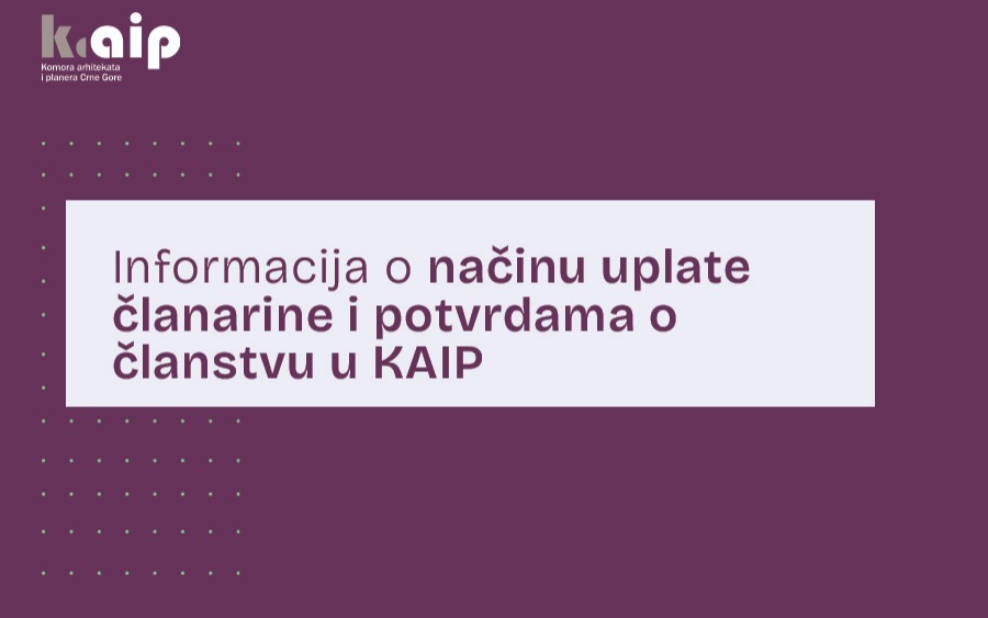 INFORMACIJA ZA ČLANOVE KAIP-a 